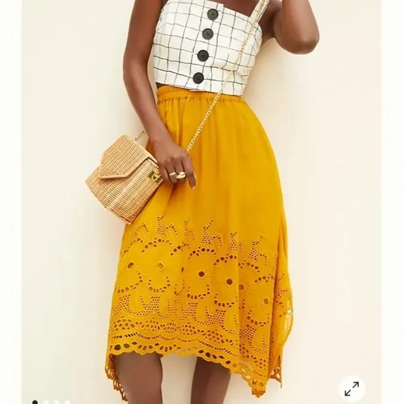 NWT Anthropologie Dhruv Kapoor Rumer Midi Skirt - Picture 1 of 4